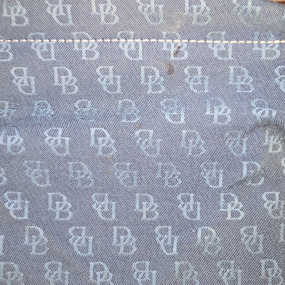 SOLD Dooney & Bourke Denim & Leather Hobo Shoulder Bag Project Purse AS-IS - Picture 6 of 10